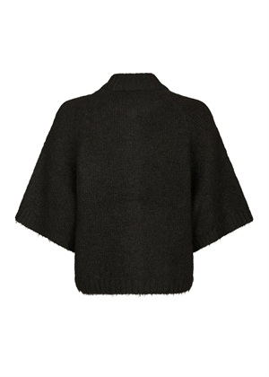 Benuta fluffy knit cardigan Dark Brown Neo Noir 